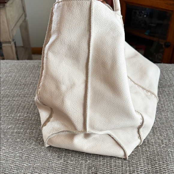 The Sak Felix large Elegant Cream Leather Tote Bag - Picture 4 of 7